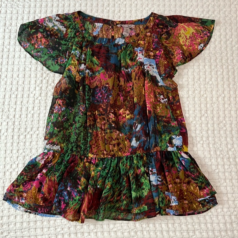 H&M peplum blouse size 10